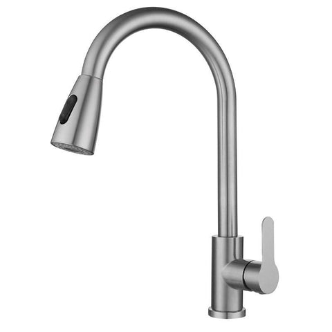Brushed Nickel Kitchen Faucet-TI00627-Veeddydropshipping