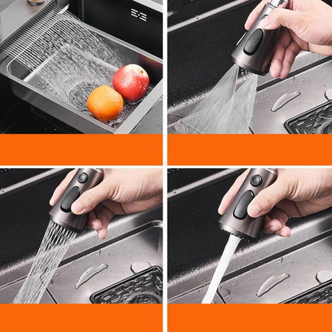 Topmount Raterfall Kitchen Sink Large Single Bowl-TI00628-Veeddydropshipping