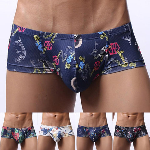 Bulge U Pouch Panties Men&#39;s Sexy Printed Lingerie Low Rise-MF01509-Veeddydropshipping