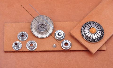 Turquoise Concho Snap Button Connector For DIY Leathercraft-BS00713-Veeddydropshipping