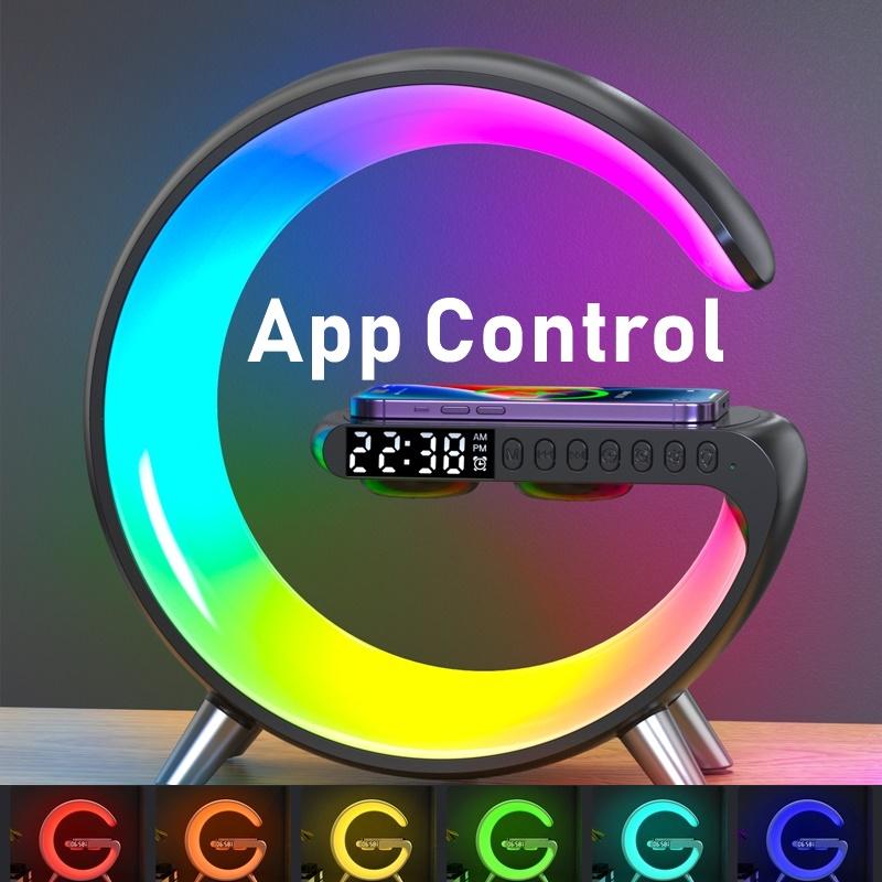 15W Alarm Clock Wireless Charger Station Speaker APP Control-PA01074-Veeddydropshipping
