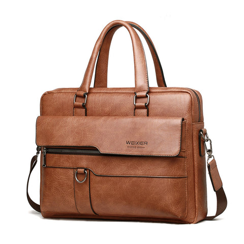 Famous Brand PU Leather Shoulder Messenger Bags Office-BS00434-Veeddydropshipping