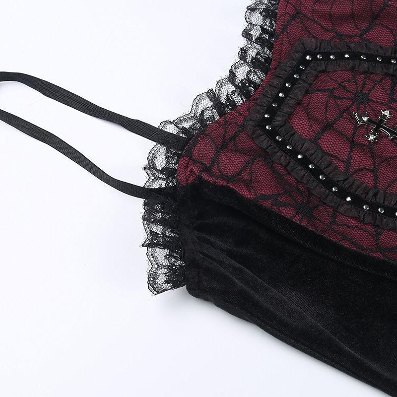 Women Lace Tanks Tops Lace Full Cup Padded Underwear-WF00328-Veeddydropshipping