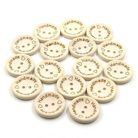 Wooden Handmade Round Craft Sewing Buttons-HA00095-Veeddydropshipping