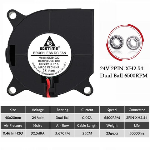 Gdstime Turbo  Blower Ball Bearing Cooling Fan  -CO00092-Veeddydropshipping