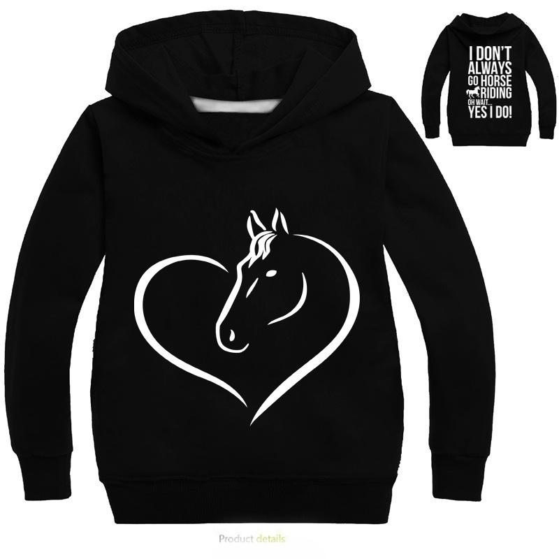 Fashion Horse Printed Hoodie Kids Casual Sweater Boys Long Sleeve TShirt-TB00999-Veeddydropshipping
