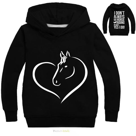 Fashion Horse Printed Hoodie Kids Casual Sweater Boys Long Sleeve TShirt-TB00999-Veeddydropshipping