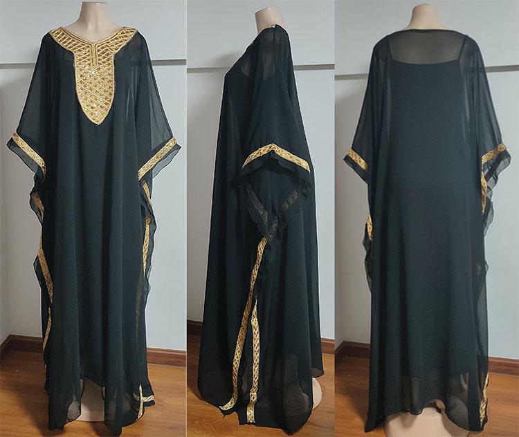 Turkey Muslim Chiffon Maxi Dress-Veeddydropshipping