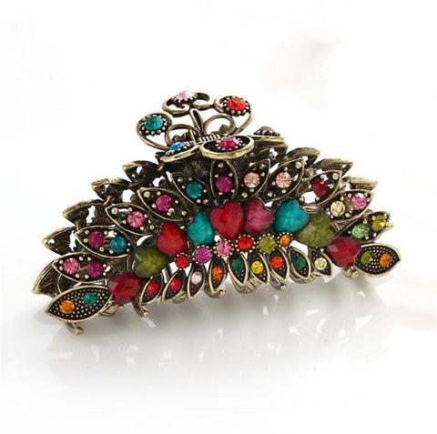 Rhinestone Metal Hair Claw Crab Accessories Jewelry -JW00503-Veeddydropshipping