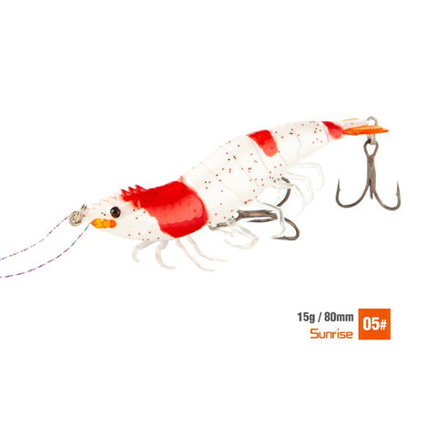 Double Three Hooks Shrimp Baits Luminous Squid Lure Bottled Lifelike Swimbait -OS00463-Veeddydropshipping
