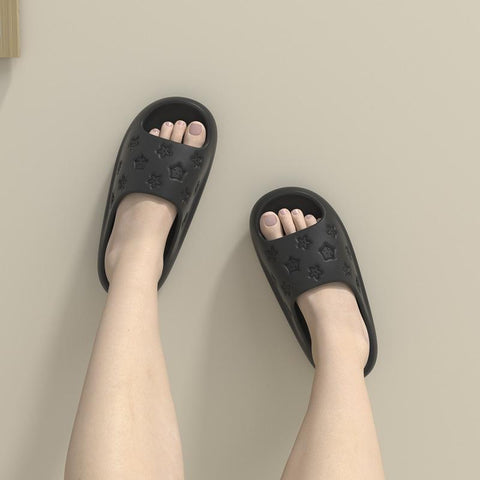 Couple Shoes Star Hollow Out Cute Indoor Sandals-BS01195-Veeddydropshipping