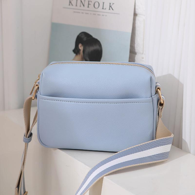 Bags Wide Fabric Strap Crossbody Bag Ladies Fashion Handbags Zipper-BS00106-Veeddydropshipping