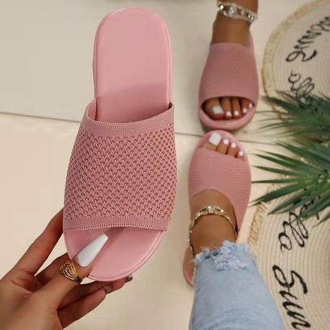 Woman Solid Color Walking Shoes Solid Color Female Slippers-BS00899-Veeddydropshipping