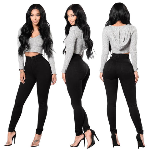 Fashion Pencil Pants 2022 Autumn New High Waist Skinny Jeans High Elasticity-TB01261-Veeddydropshipping