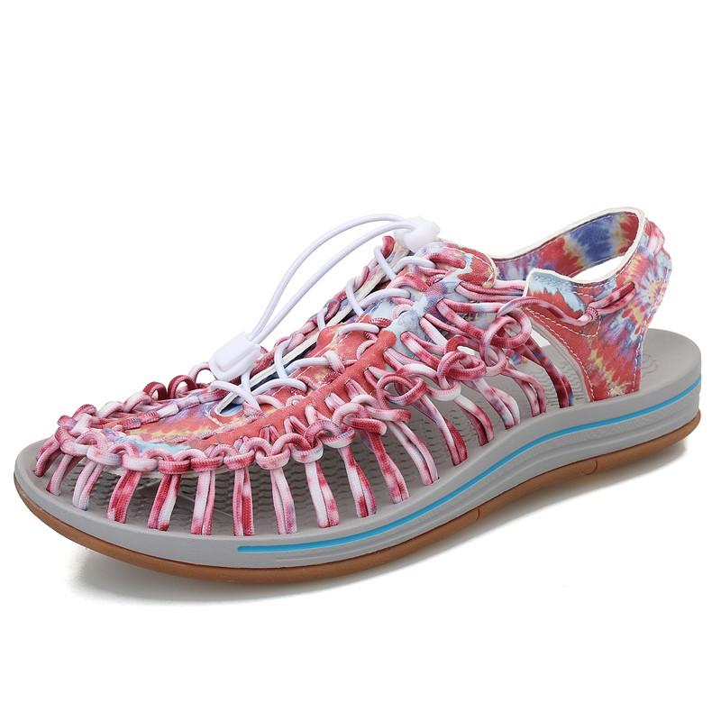Handmade Weaving Design Beach Shoes Breathable Casual Flat-BS00826-Veeddydropshipping