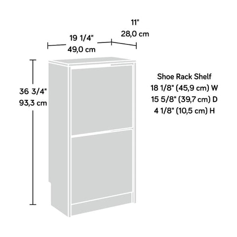 Sauder Shoe Storage Cabinet with Compartments-HA01710-Veeddydropshipping