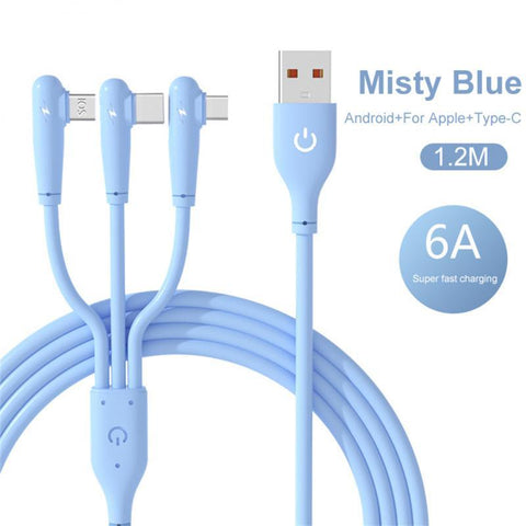 Three-in-one Portable Data Transfer Car Charging Charging Cable 66w Data Cable Phone-PA00434-Veeddydropshipping