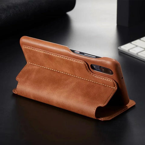 Luxury Leather Flip Cover Case for Huawei P20 P30 P40 Pro Lite Thin Slim with Card Slot-PA00302-Veeddydropshipping