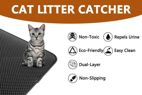 Litter Box Mat Clean Pad Cats Accessories-HA01378-Veeddydropshipping