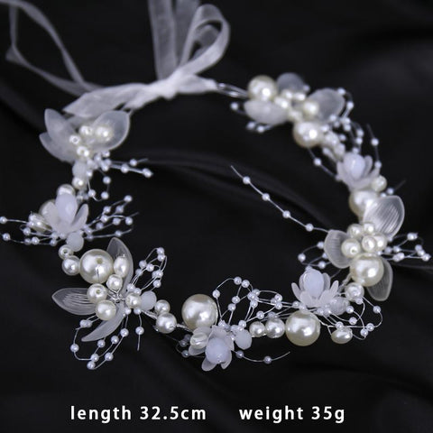 Pearl Flower Headband Bridal headdress Wedding  -JW00488-Veeddydropshipping