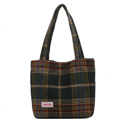 Wool Shopper Bags For Women Large Capacity Autumn Winter New-BS00112-Veeddydropshipping