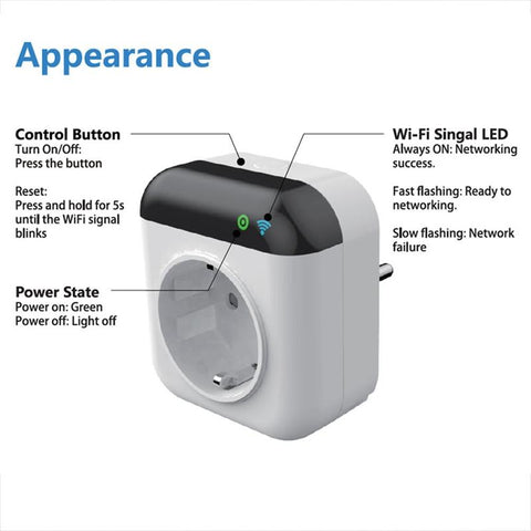 Tuya Wifi Smart Temperature Control System Socket 220V For Alexa Google Home EU Plug-TI01045-Veeddydropshipping