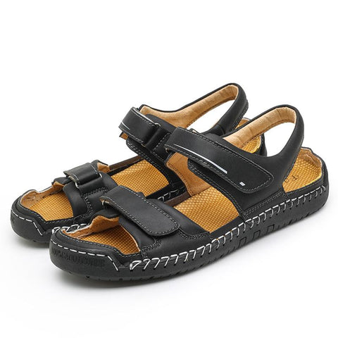 Comfortable Slip-on Outdoor Beach Genuine Leather Flip-BS01443-Veeddydropshipping