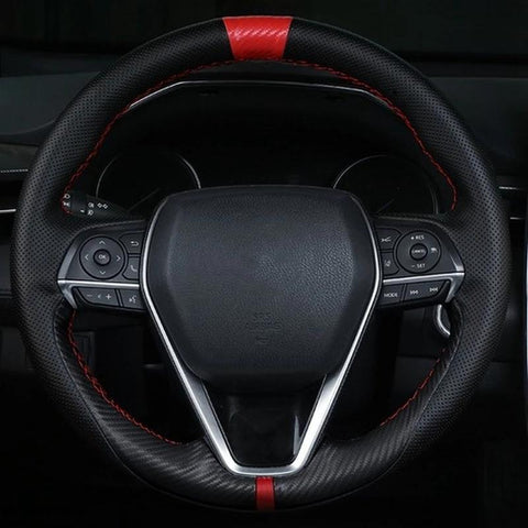 Carbon Fiber Car Steering Wheel Braid Cover For Toyota Avalon-AM01393-Veeddydropshipping