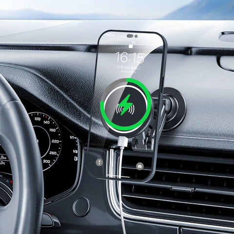 Phone Car Holder Magnetic Wireless Charging Stand Cellphone Mobile Phone Support-PA00600-Veeddydropshipping
