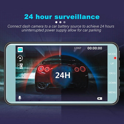 Car DVR Dash Camera 24H Dash Cam In Car DVR Camera View Mirror-AM00579-Veeddydropshipping