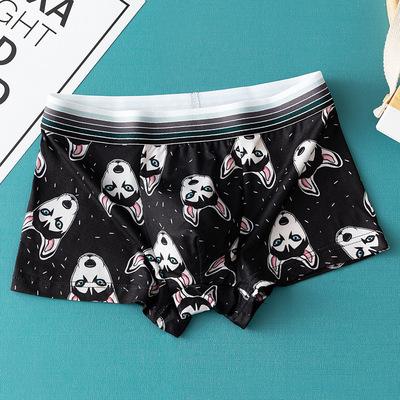 Men Modal Boxers Fashion Printed Student Cartoon Print Boxer Shorts Male-MF01712-Veeddydropshipping