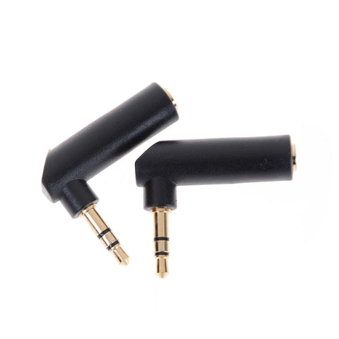 2pcs/lot Gold-plated Connector 3.5 Jack Right 90 Degree Angle Female To 3.5mm 3-CE00072-Veeddydropshipping