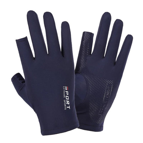 Ice Silk Half-finger Cycling Gloves for Men and Women Outdoor Sports Fitness -OS00990-Veeddydropshipping
