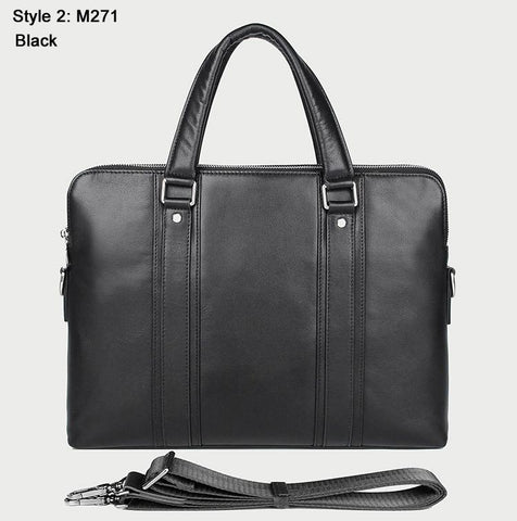 Men Leather Business Bag 15.6&quot; Laptop Bag 14 Male Office Bag-BS00431-Veeddydropshipping