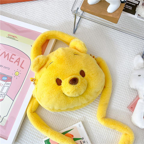 Cartoon Pooh Bear Plush Bag Doll Shoulder Bags-TB00081-Veeddydropshipping