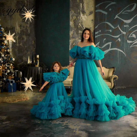 Gorgeous Matching Tulle Fluffy Dresses-WF01621-Veeddydropshipping