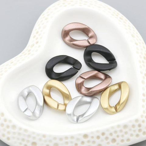 color Acrylic Twisted Chains Parts Beads Diy Jewelry Findings -JW01649-Veeddydropshipping
