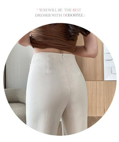 Women Flare Pants High Waist Long Bell Bottom Pants-WF00449-Veeddydropshipping