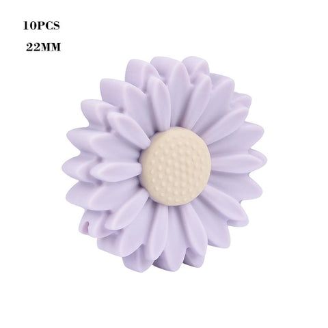 Sunflower Mini Silicone Beads DIY Pacifier Chain Baby  -JW01535-Veeddydropshipping