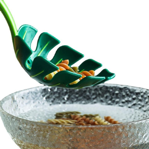Monstera Leaf Colande Multifunction Soup Spoon Strainer-HA01316-Veeddydropshipping