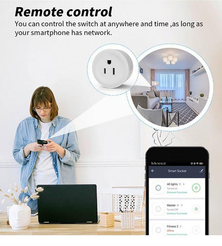 New 10A WIFI US Plug Wireless Remote Socket Smart Timer Plug Alexa Google -CE00060-Veeddydropshipping