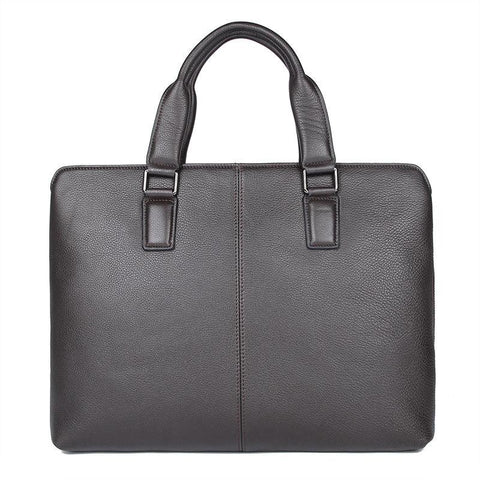 Genuine Leather 14&#39;&#39; Laptop Office Men Briefcase-BS00495-Veeddydropshipping