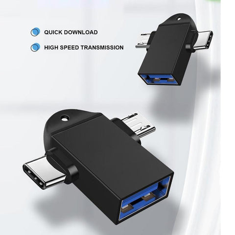 Aluminum Alloy 2 In 1 Android OTG Adapter Mobile Phone Adapter Usb Connector Multi-Function-PA00963-Veeddydropshipping