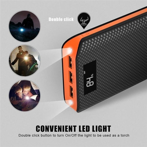 80000mAh High-capacity with Digital Display Mobile Power Bank 3USB Lighting-PA00465-Veeddydropshipping