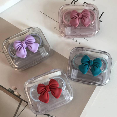 Contact Lenses Case Portable Bow Transparent Tweezers-BH00858-Veeddydropshipping