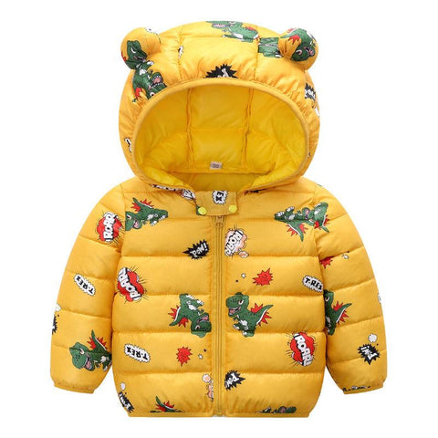 Baby Girls Jacket Kids Boys Light Coats Ear Hoodie-Veeddydropshipping