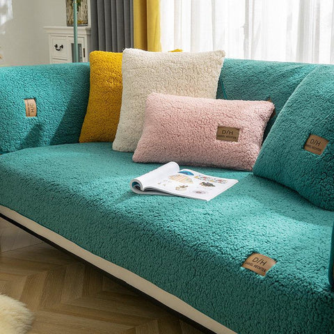 Lamb Wool Sofa Cushion Covers-HA00512-Veeddydropshipping