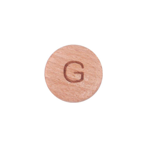 Organic Wooden English Beads Beech Wood Round Alphabet -JW01479-Veeddydropshipping