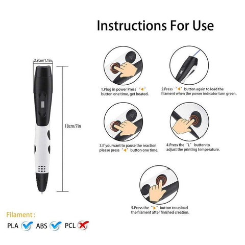 3D Printing Pen DIY Drawing Pen-CO01257-Veeddydropshipping