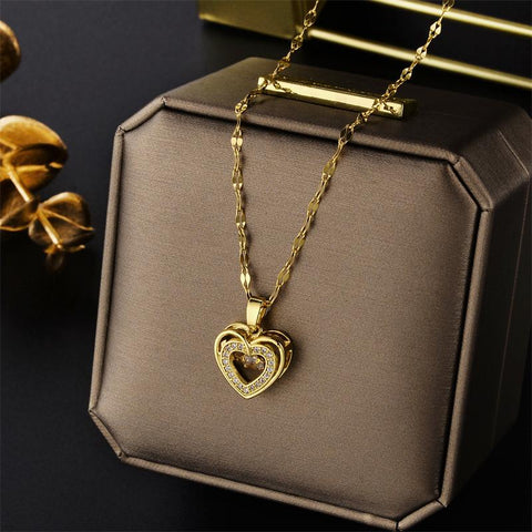 Luxury Zircon Crystal Pendant Necklaces For Women -JW01181-Veeddydropshipping